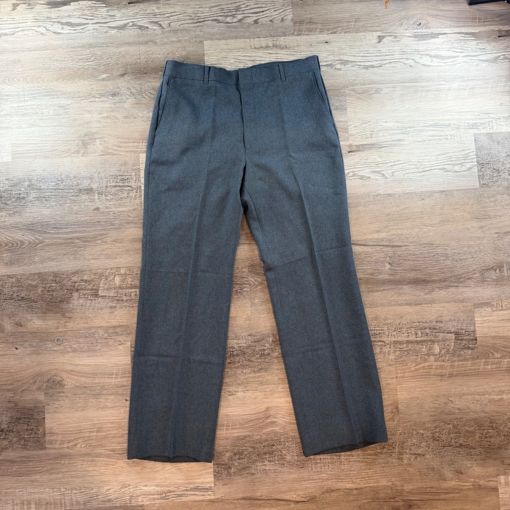 Vintage Levis Action Slacks Mens 36" Gray Sta-Prest Straight Leg Trousers